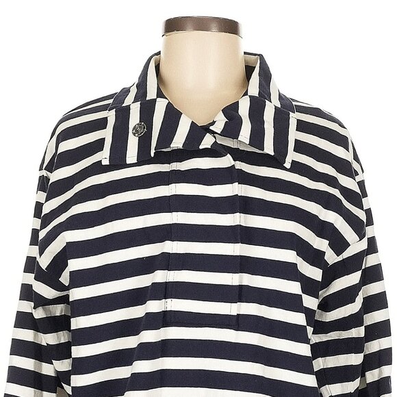 ❤️ $75 ❤️ NWT J.Crew Striped snap-neck knit popover - Picture 3 of 13